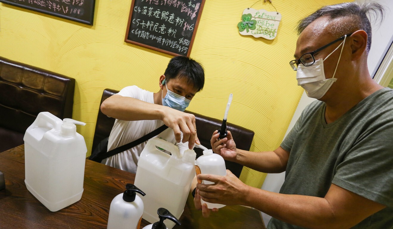 The Build & Wish Voluntary Team has been nominated for this year’s Spirit of Hong Kong Awards for their work bringing hand sanitiser to disadvantaged communities during the Covid-19 pandemic. Photo: Jonathan Wong