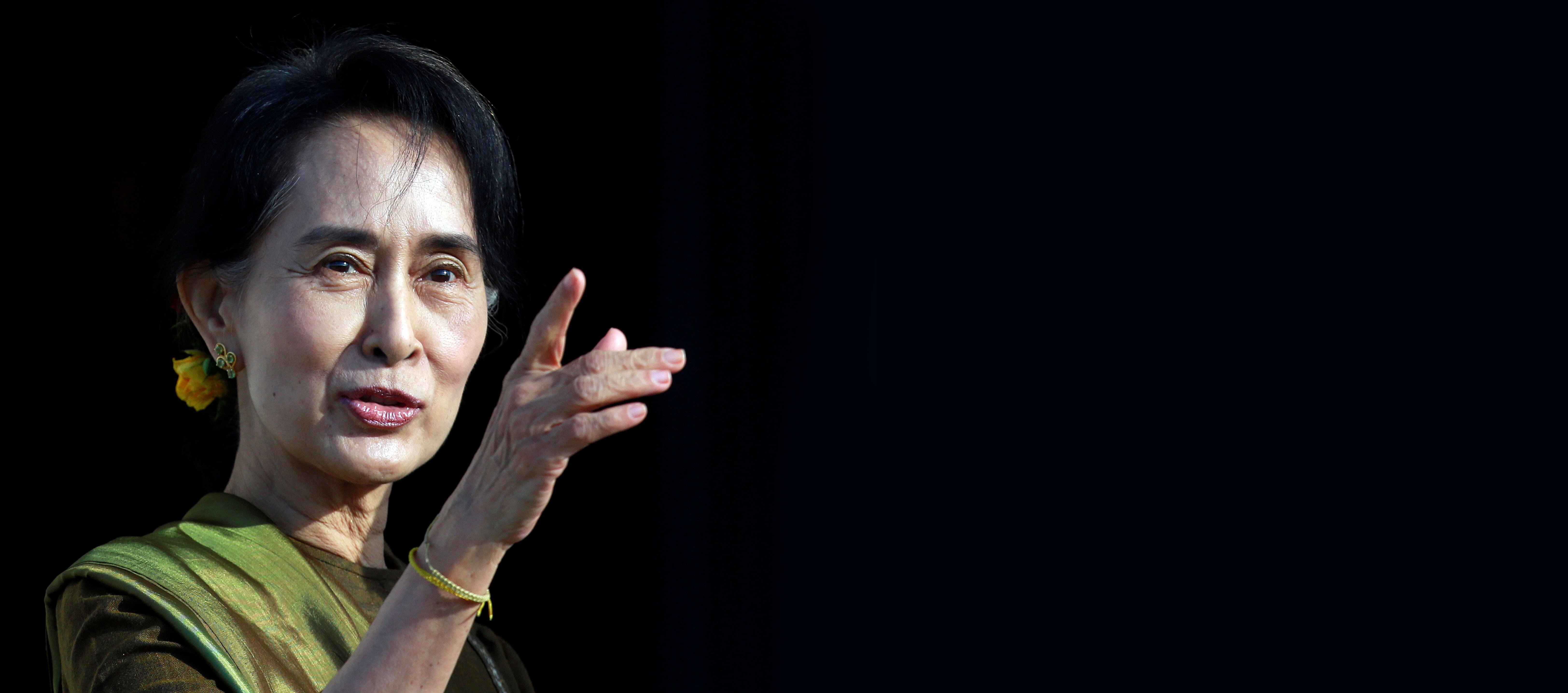 Aung San Suu Kyi in Belfast, Northern Ireland, in October 2013. Photo: Reuters