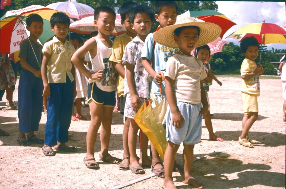 Children at a village school, near Taishan, Guangdong, in 1993. Photo: Bruce Connolly
