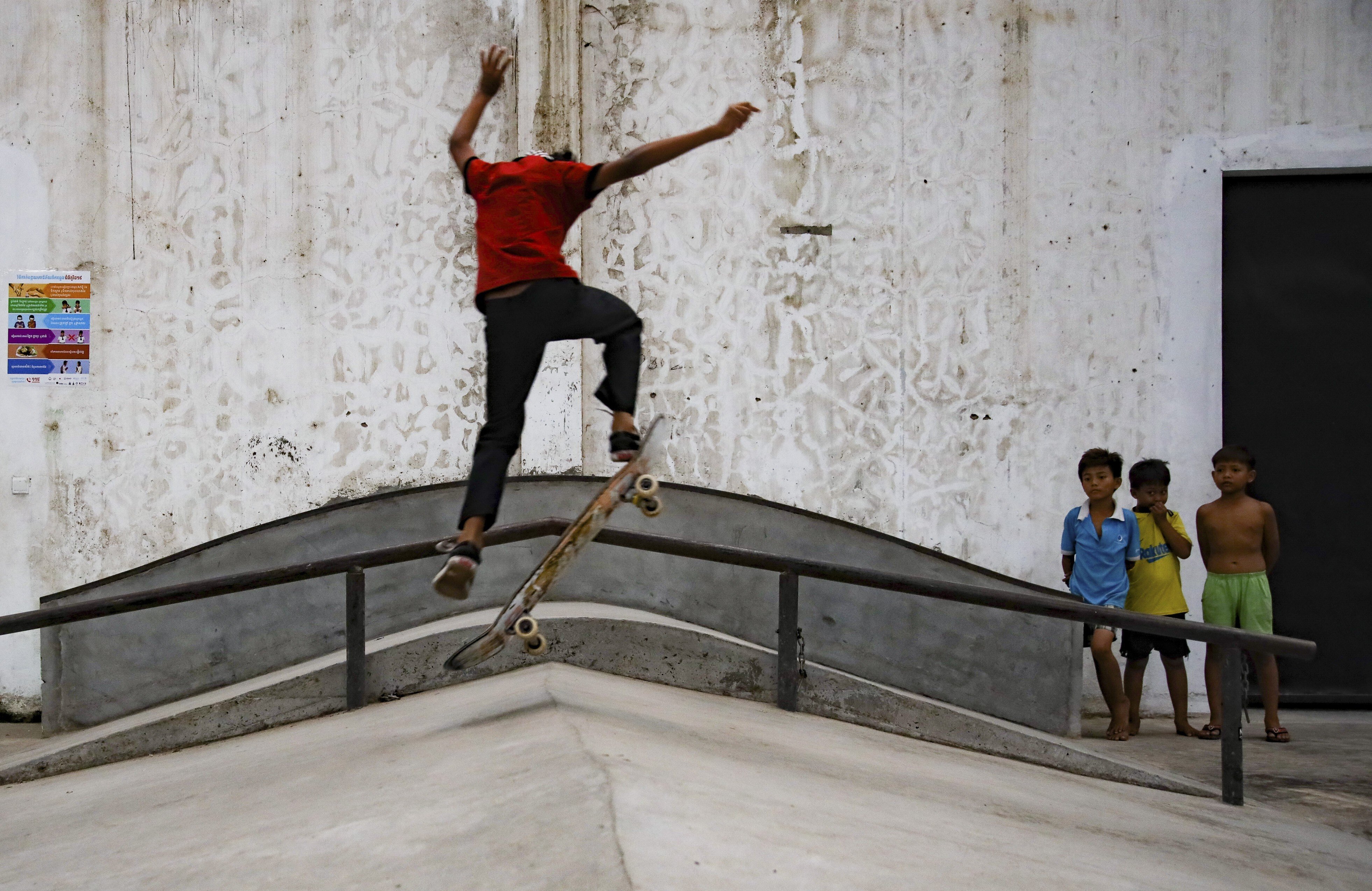 Skateistan works alongside local schools to encourage children to get back into education. Photo: Cesar Lopez Balan