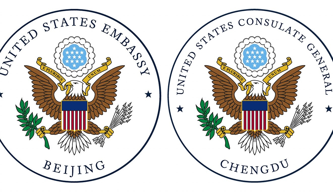 The revised designs for the US embassy in Beijing and consulate in Chengdu. Photo: Handout