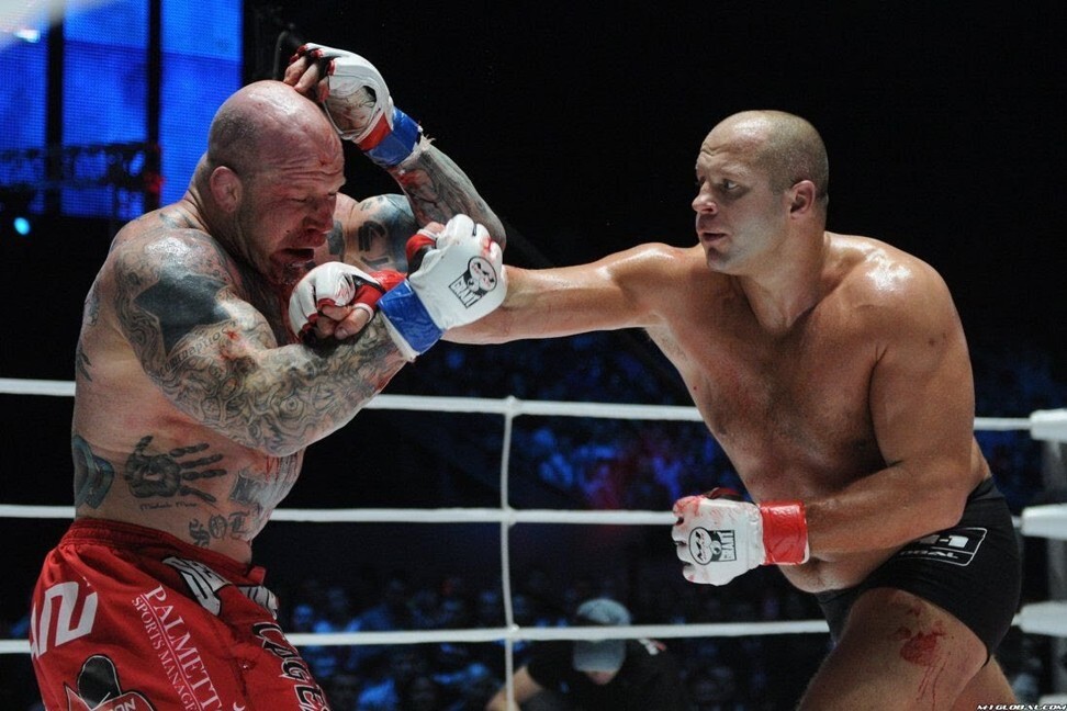 Fedor Emelianenko (right) in action. Photo: Handout