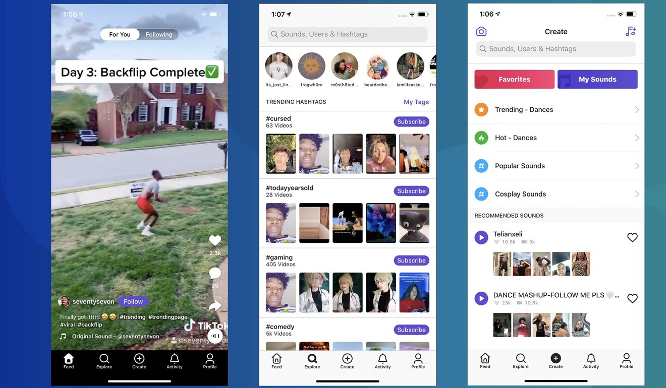 Like Triller, Dubsmash asks users to first select the music they want before creating a video. Image: Dubsmash