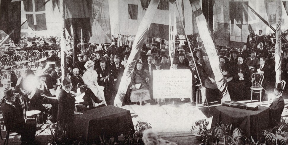 The foundation stone laying ceremony of the University of Hong Kong, on March 16, 1910. Photo: University of Hong Kong