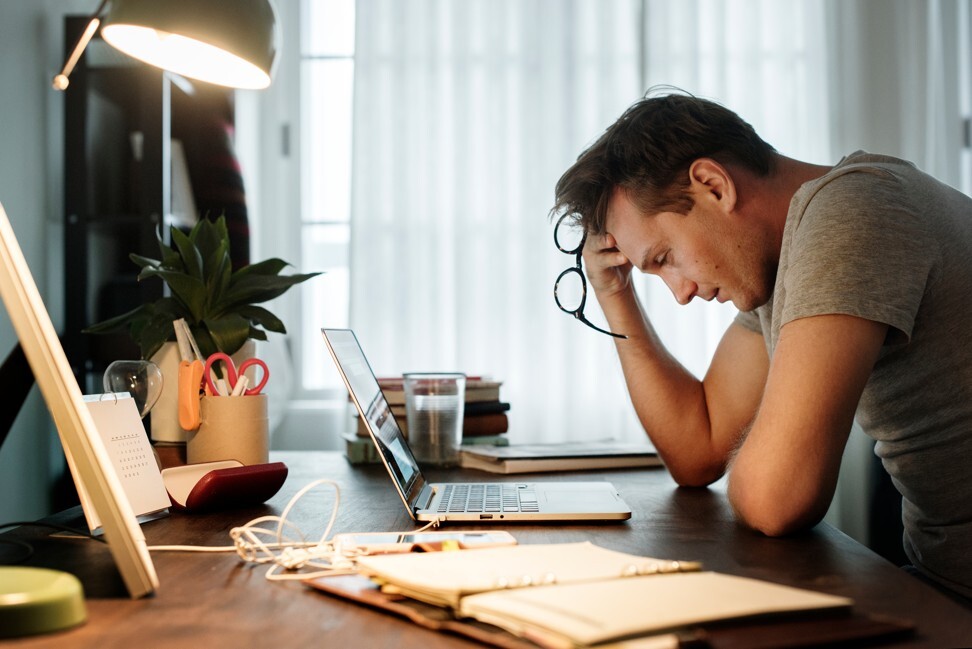 Working from home can be stressful, especially for those who live alone. Photo: Shutterstock