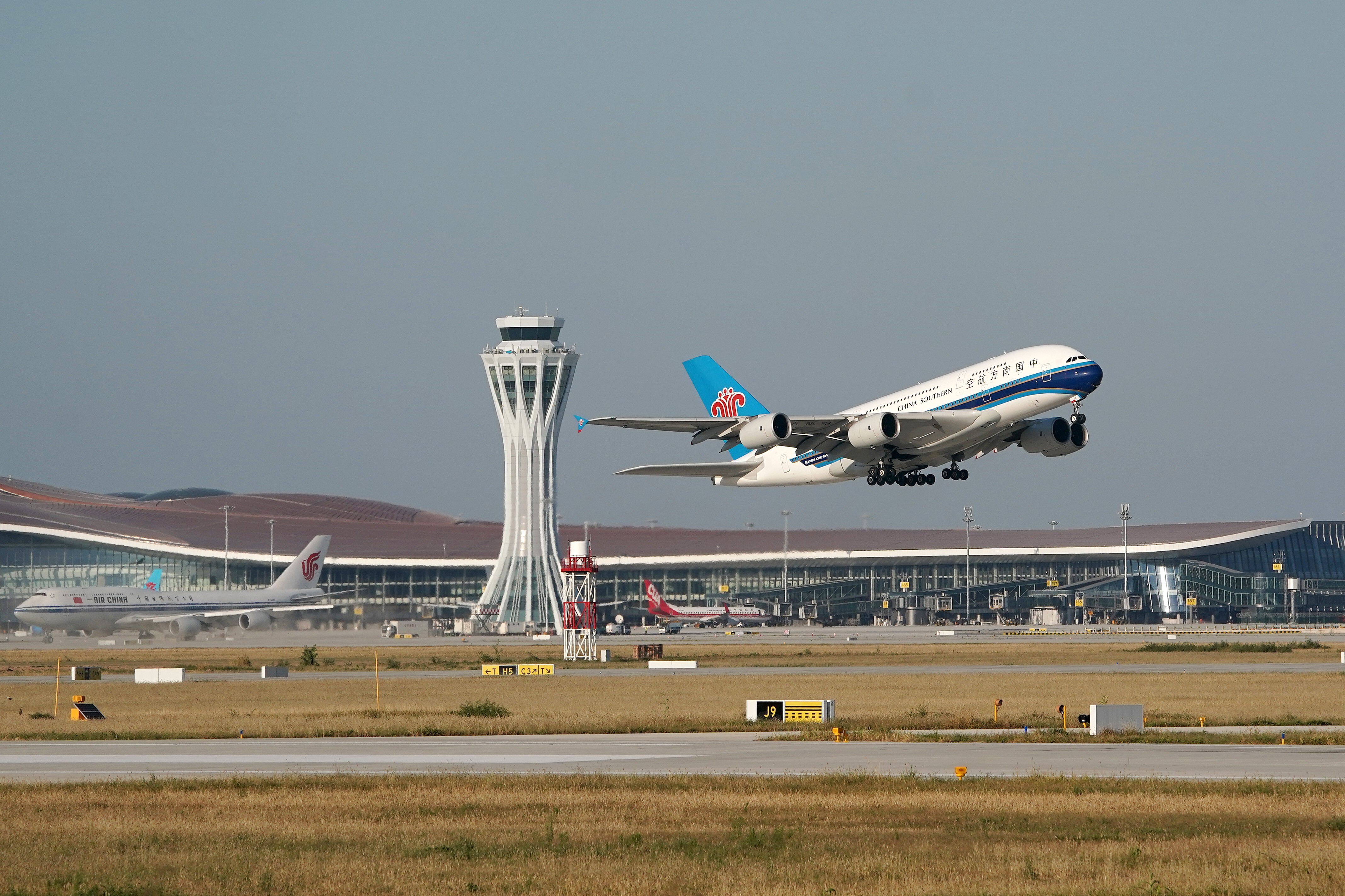 A China Southern Airlines flight taking off at Beijing’s Daxing International Airport on September 25, 2019. Photo: XInhua
