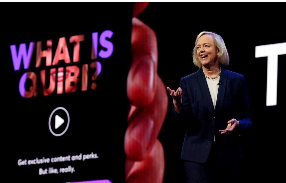 The former eBay and Hewlett-Packard CEO and current Quibi CEO Meg Whitman. Photo: Reuters