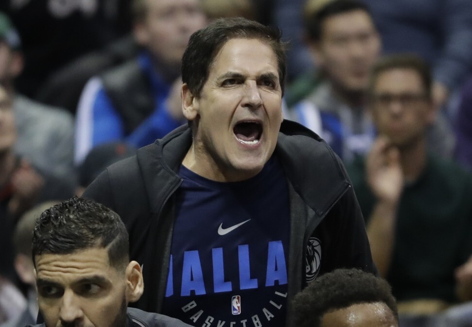 Dallas Mavericks owner Mark Cuban yells after a technical foul during a NBA basketball game. Photo: AP