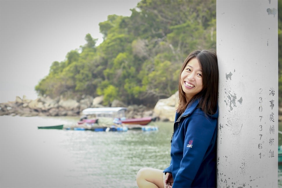 Marine scientist Yu at Tap Mun, Sai Kung in Hong Kong. Photo: James Wendlinger