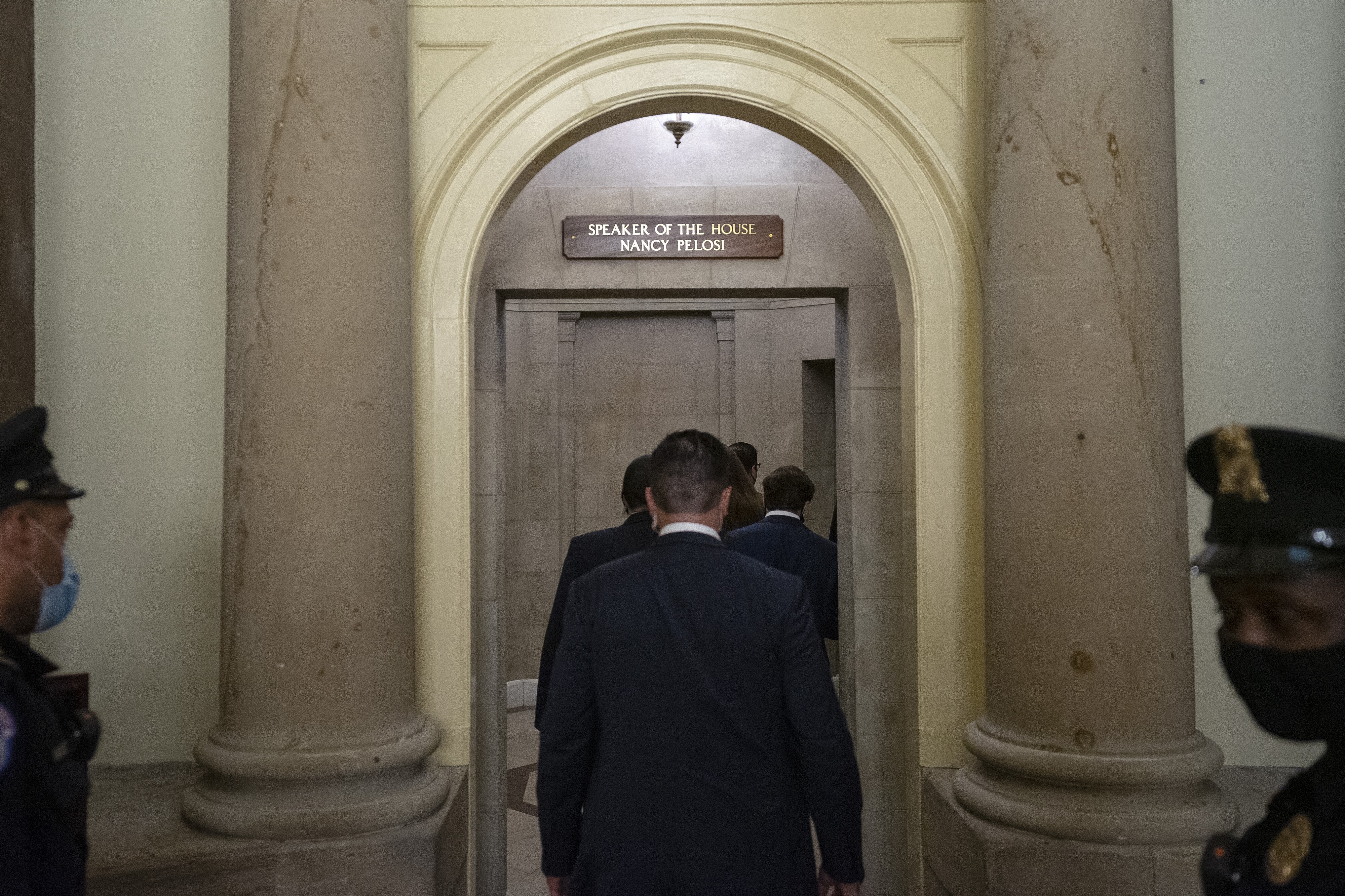 White House Chief of Staff Mark Meadows and US Treasury Secretary Steven Mnuchin head for a meeting at the US Capitol in Washington, DC, on August 1, to discuss measures to bolster a US economy hobbled by Covid-19. Photo: Bloomberg