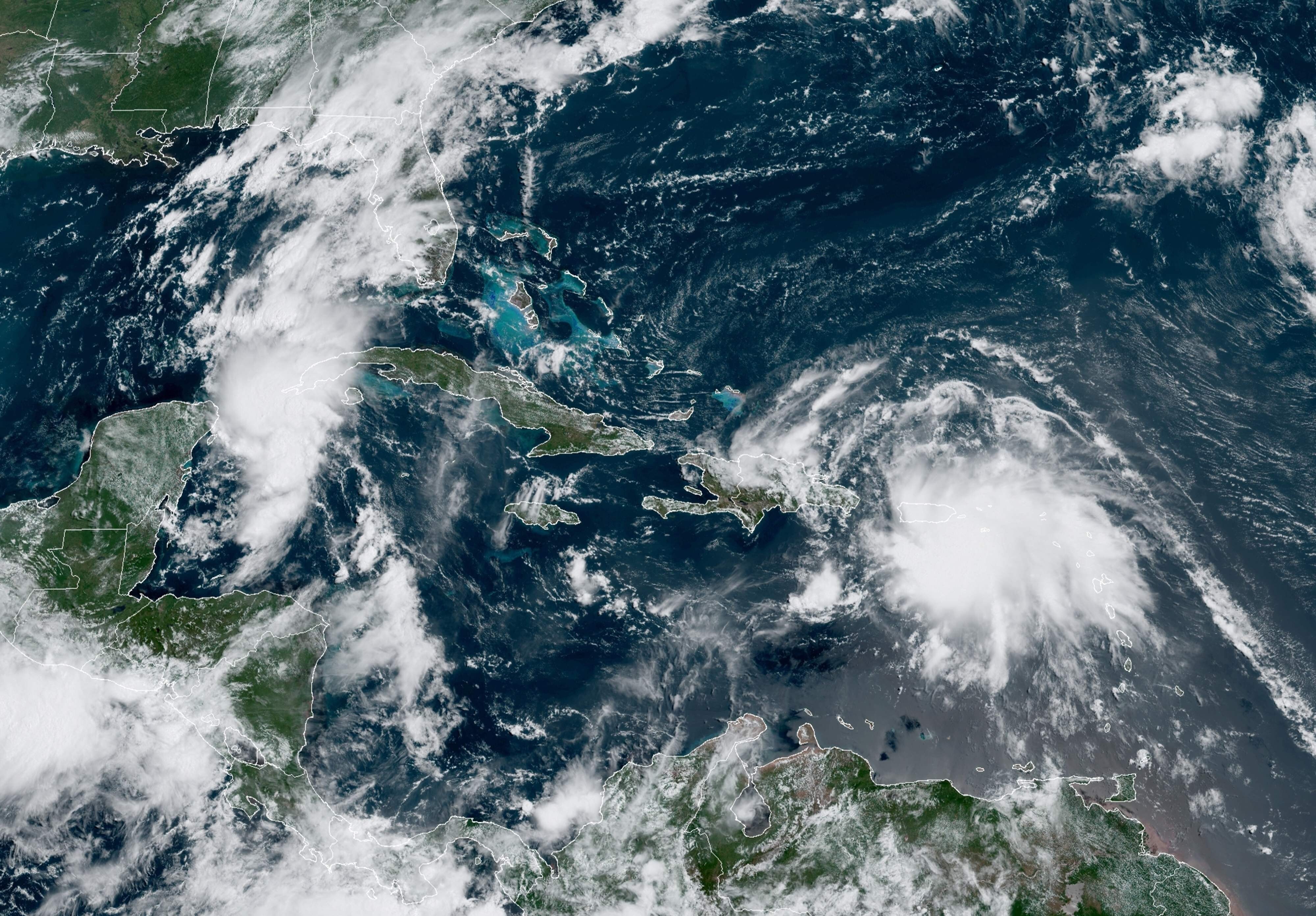Tropical Storm Laura over Puerto Rico and approaching Haiti. Photo: Handout via AFP