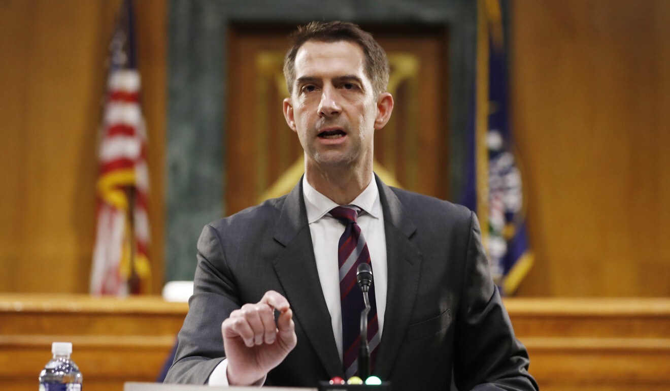 Senator Tom Cotton, Republican of Arkansas, is among the China hawks scheduled to speak at the Republican National Convention. Photo: AFP