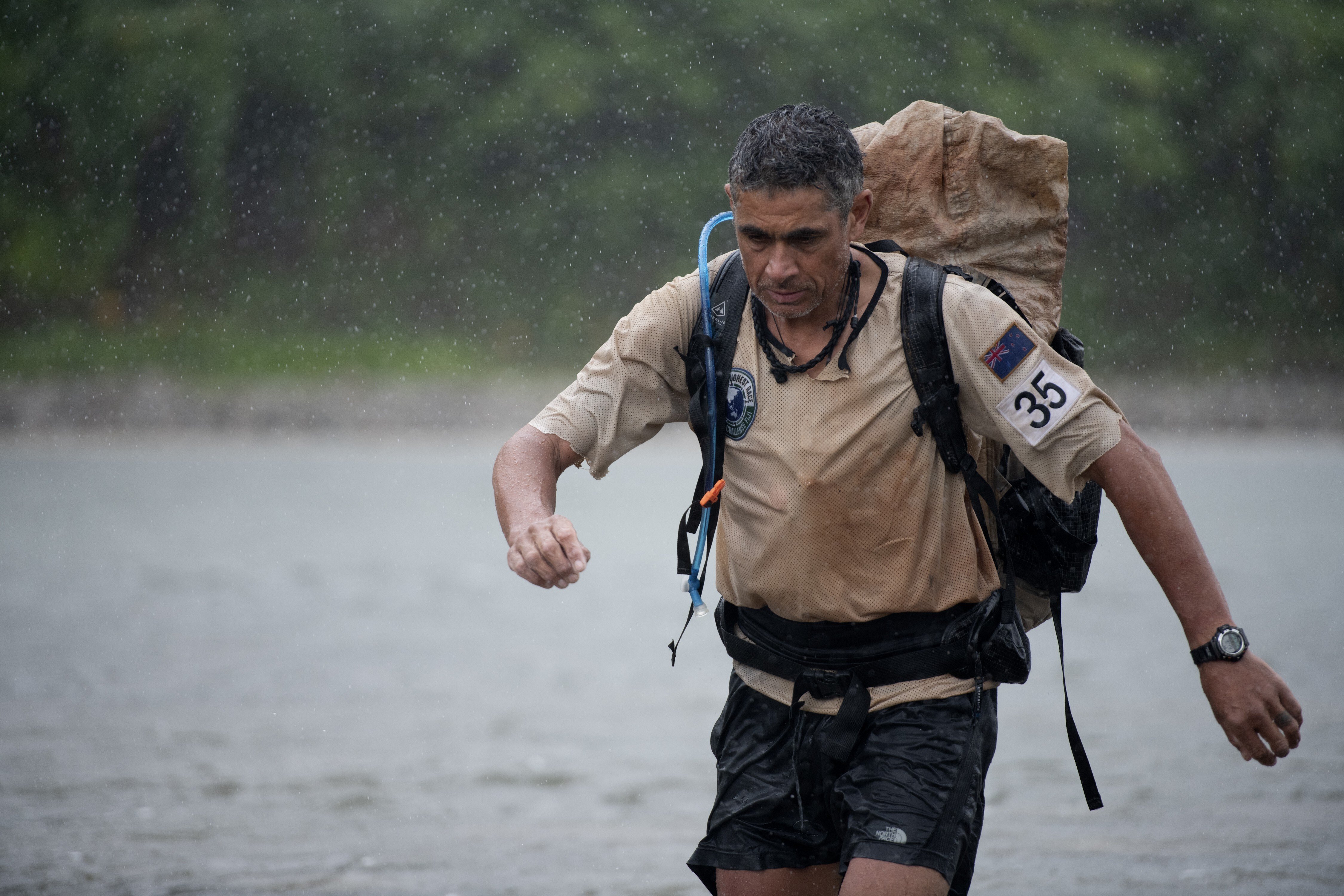 Nathan Fa’avae leads his team New Zealand to victory in the 670km Eco-Challenge in Fiji. Photo: Wynn Ruji/Amazon