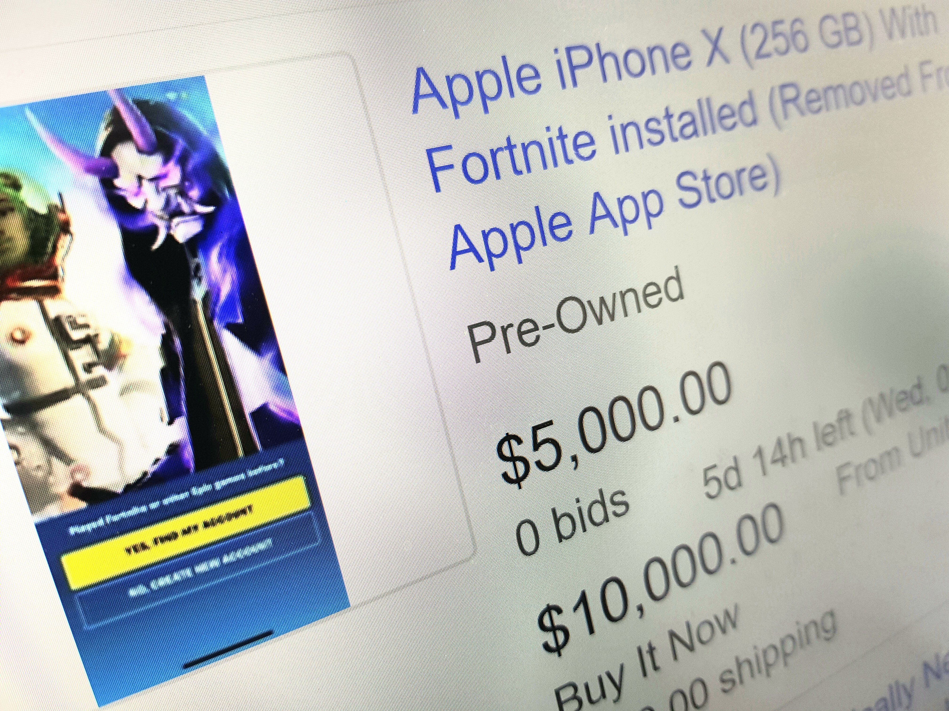 iPhones With Fortnite Installed Up for Sale on  for Thousands of  Dollars