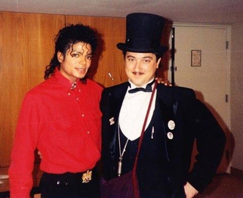 Michael Jackson and Dr Penguin in Hong Kong in 1987. Photo: Dr Penguin