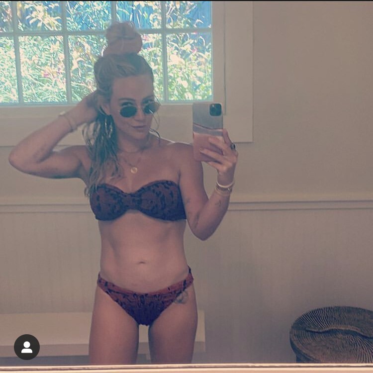 Actress Hilary Duff shows off her slim body on Instagram. Photo: Instagram