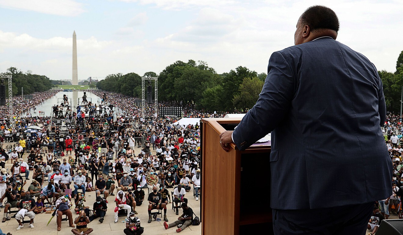 Feature: Thousands gather in U.S. capital to mark 60th anniversary of March  on Washington-Xinhua
