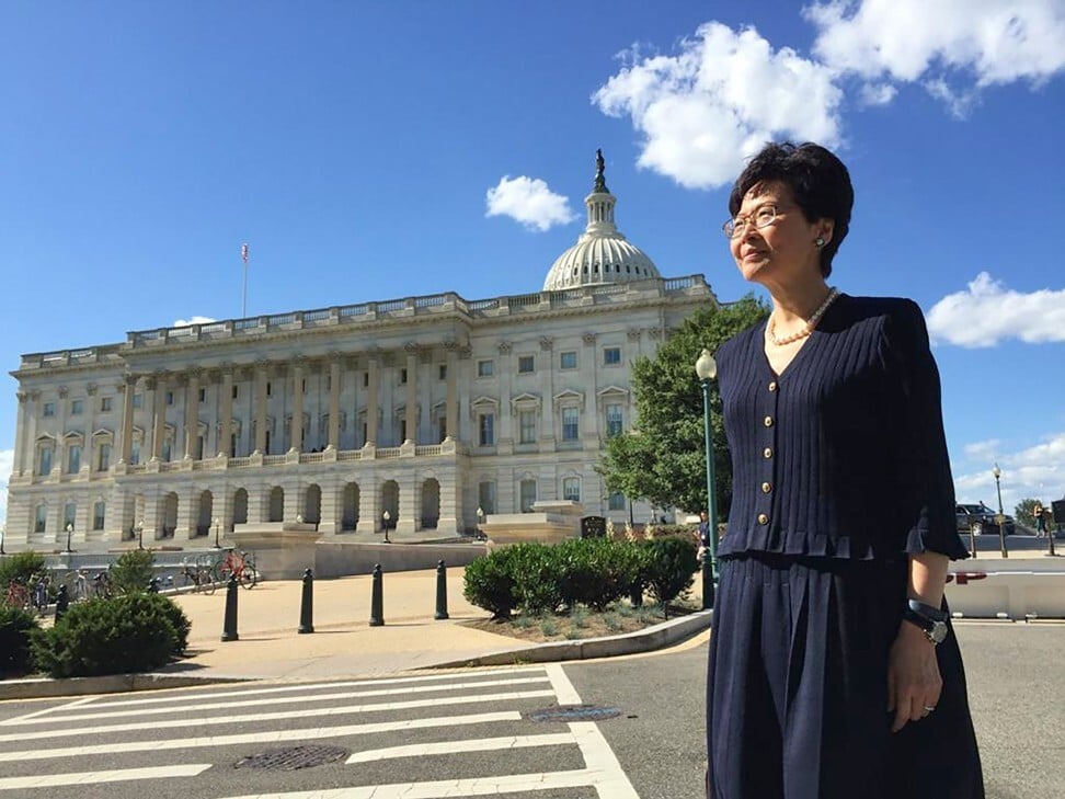 Carrie Lam says she has encountered personal inconveniences from the US imposition of sanctions on her and others. Photo: Facebook