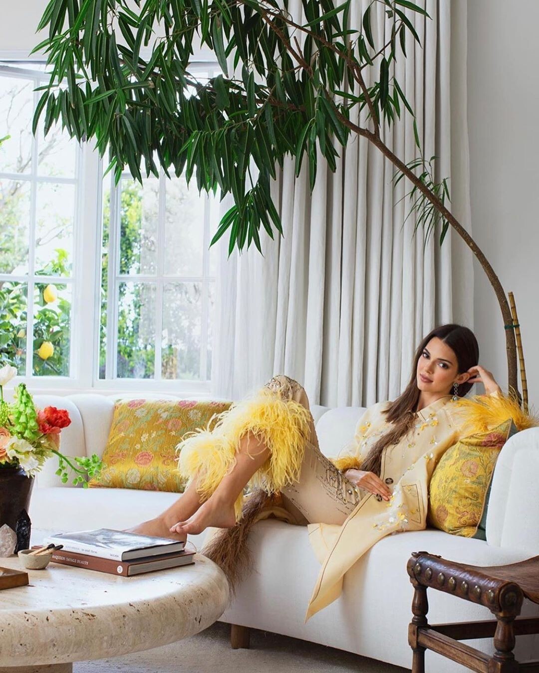 Kendall Jenner Shares a Look at Her Art-Filled Living and Dining Rooms