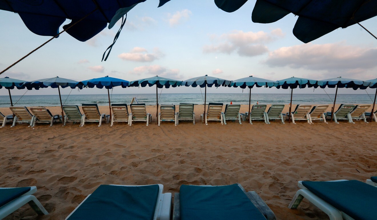 Empty chairs on a beach in Phuket, Thailand. Photo: Reuters