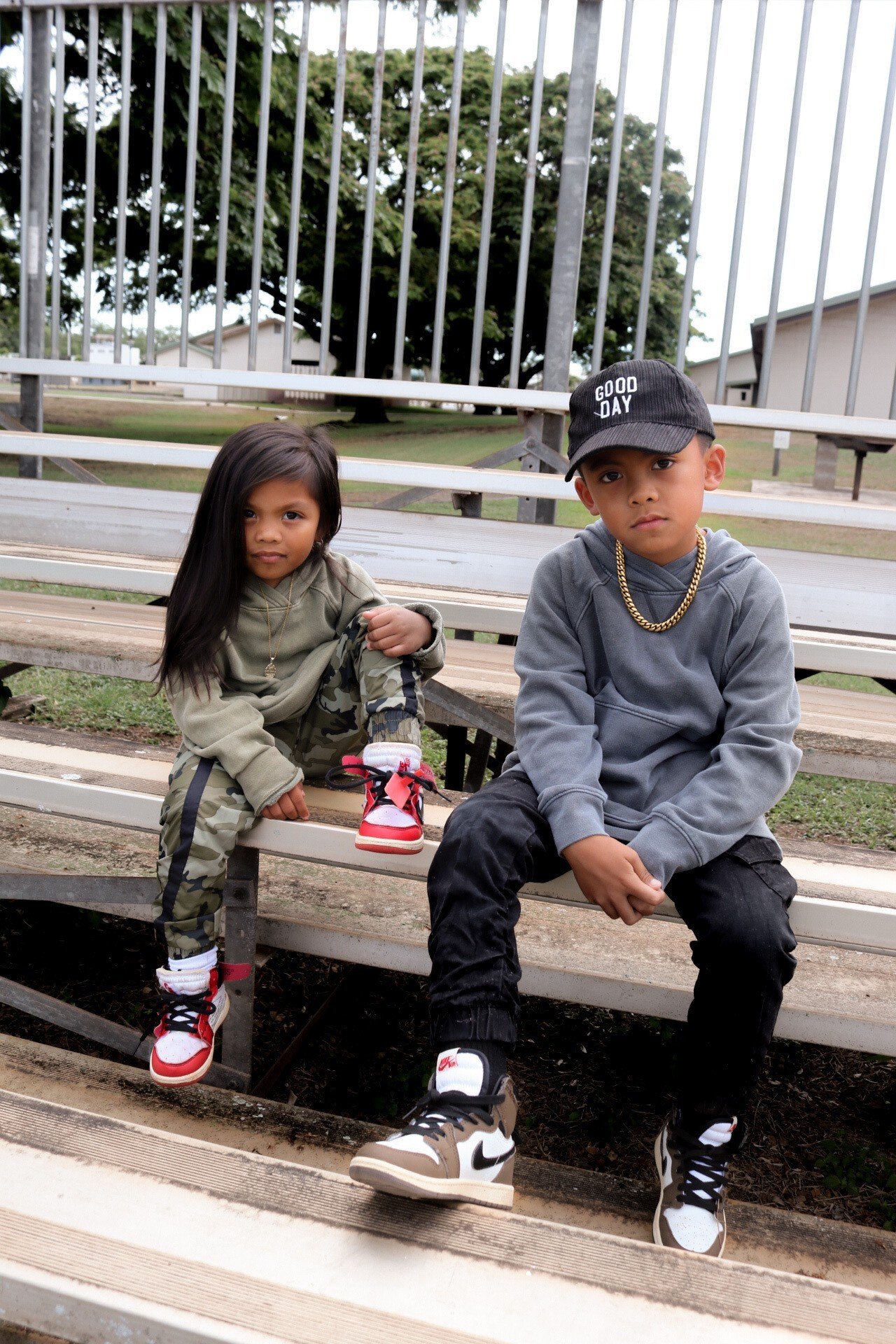Filipino-American kids Raina and Keanu Nobles love wearing streetwear – so much that they have an Instagram account set up to showcase their outfits.