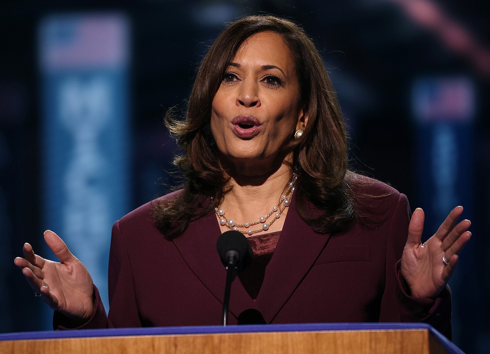 Democratic vice-presidential nominee Kamala Harris. Photo: Getty Images/TNS