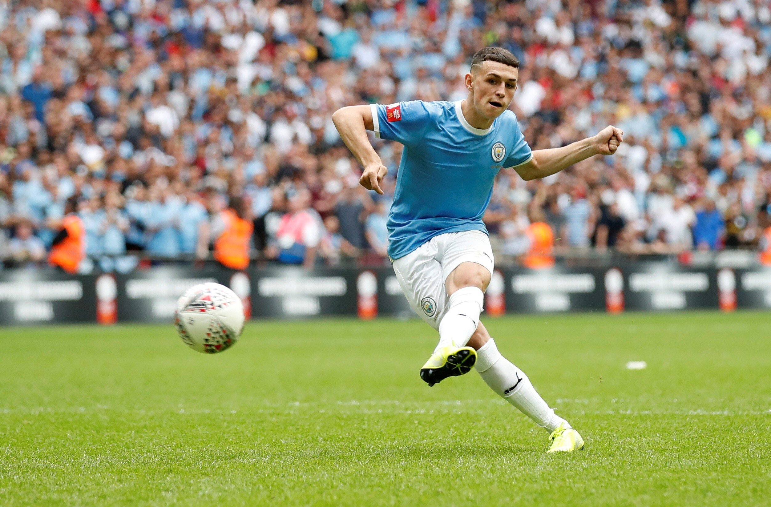 Manchester City's Phil Foden showed his finest form after the coronavirus lockdown. Photo: Reuters
