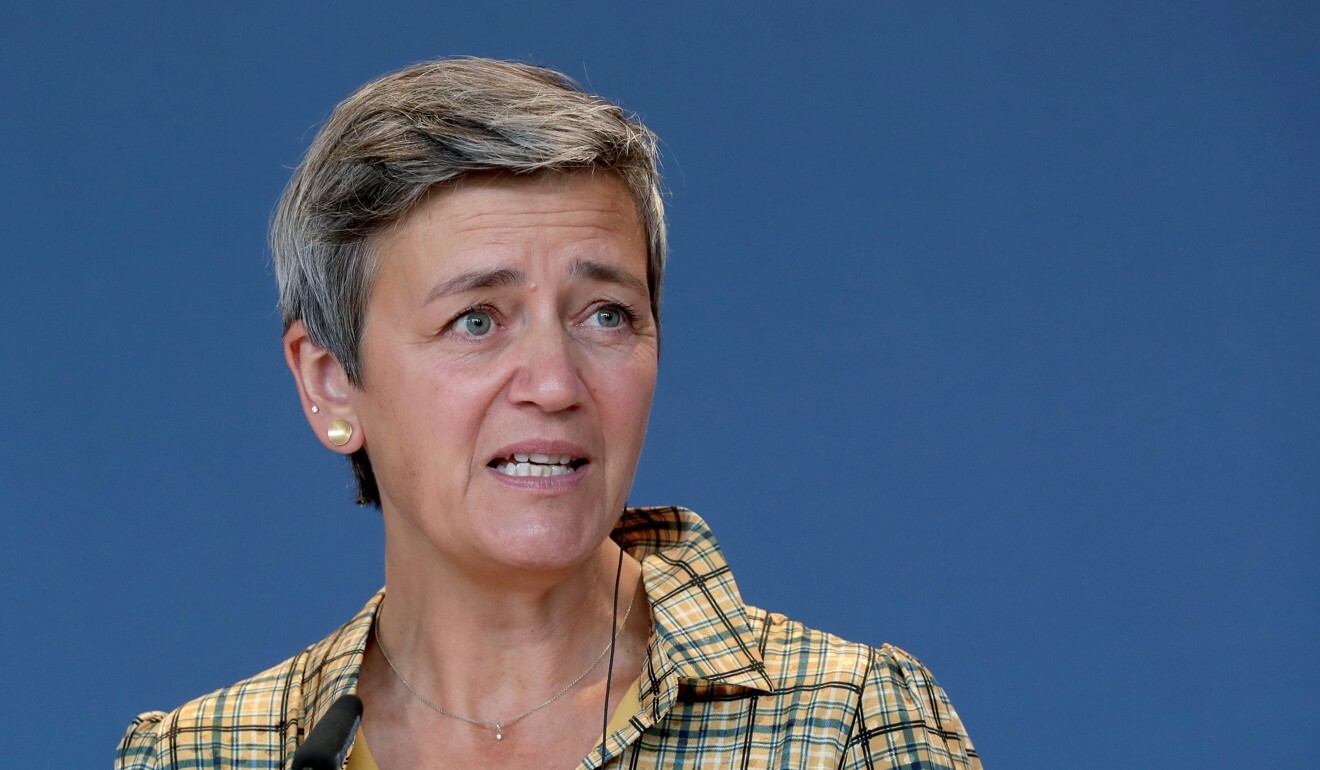 EC Vice-President Margrethe Vestager is expected to press China for greater commitments on market access, research reciprocity and the compatibility of AI with human rights, a source says. Photo: Reuters