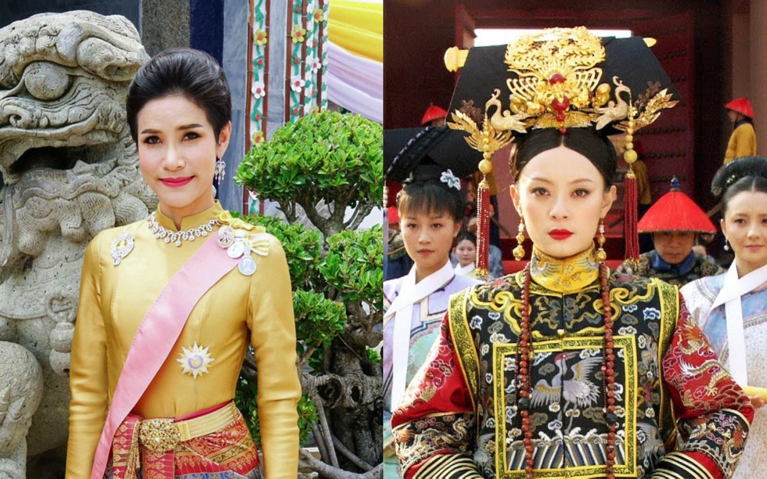 Life imitating art? The return of royal consort Sineenat to the Thai palace has led to comparisons with the character Zhen Huan from Chinese drama series Empresses in the Palace. Photos: handouts
