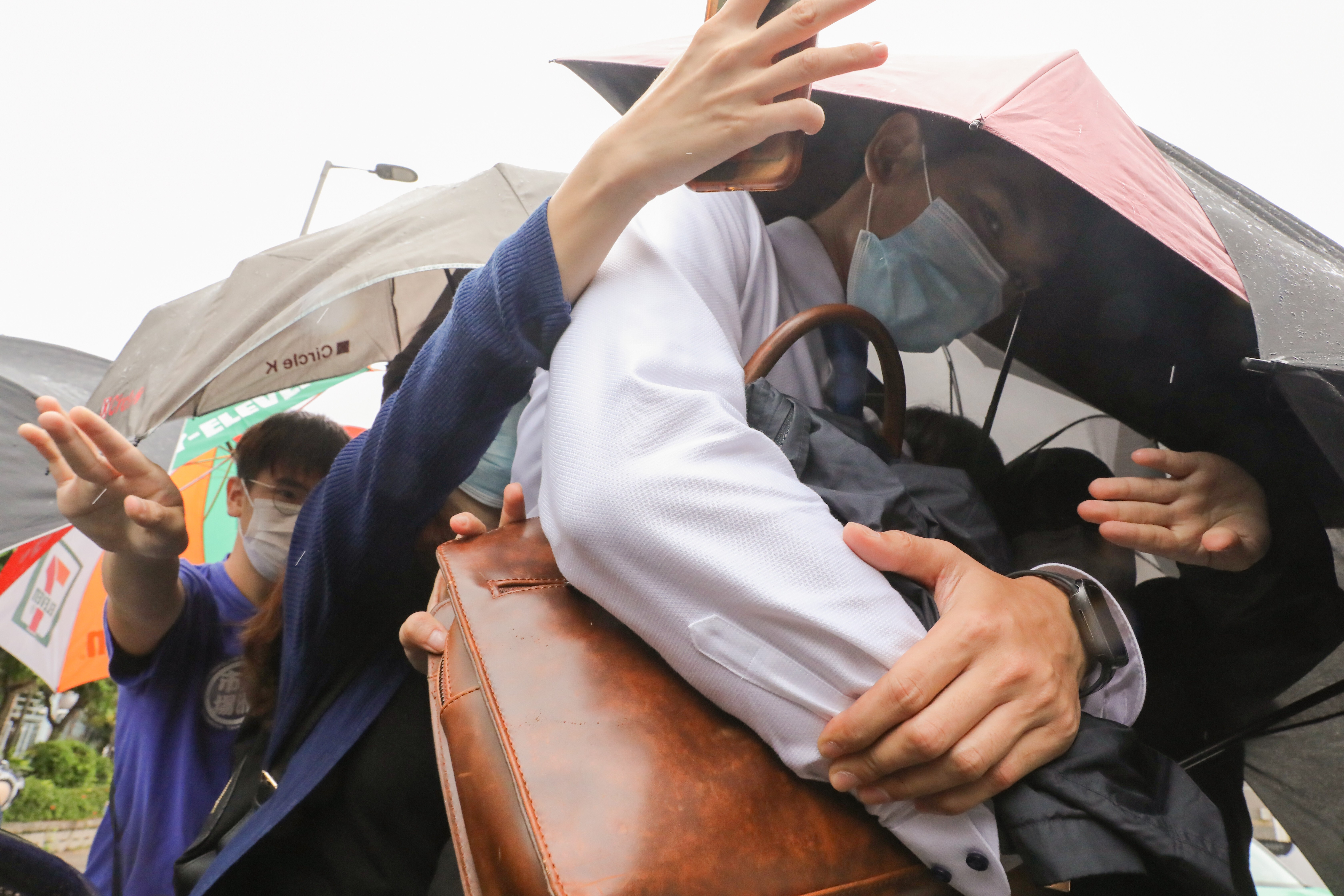 Yeung Pok-man leaves Fanling Court after being sentenced. Photo: K.Y. Cheng