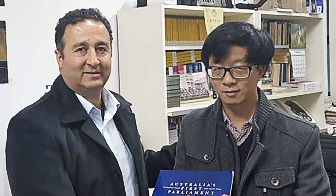 Shaoquett Moselmane (left) and Chen Hong in 2016. Photo: Handout