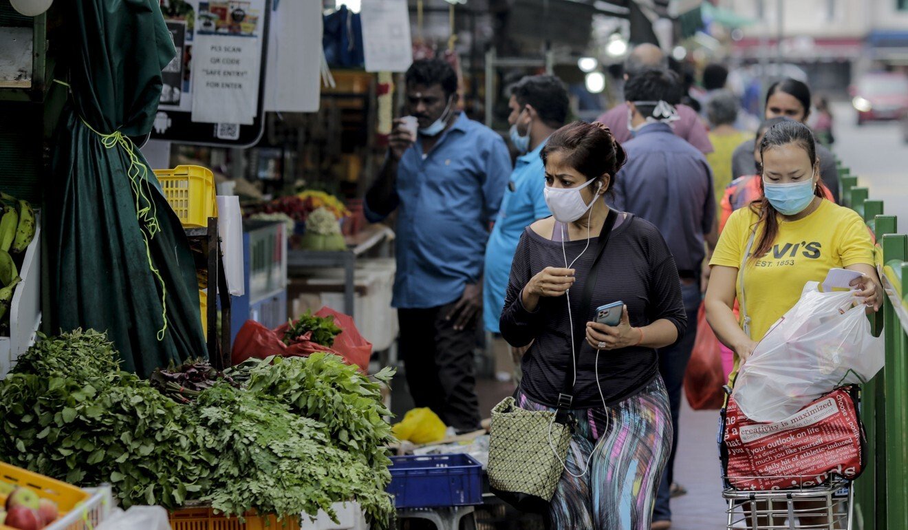 A vegetable stall in the Little India district of Singapore. Photo: EPA