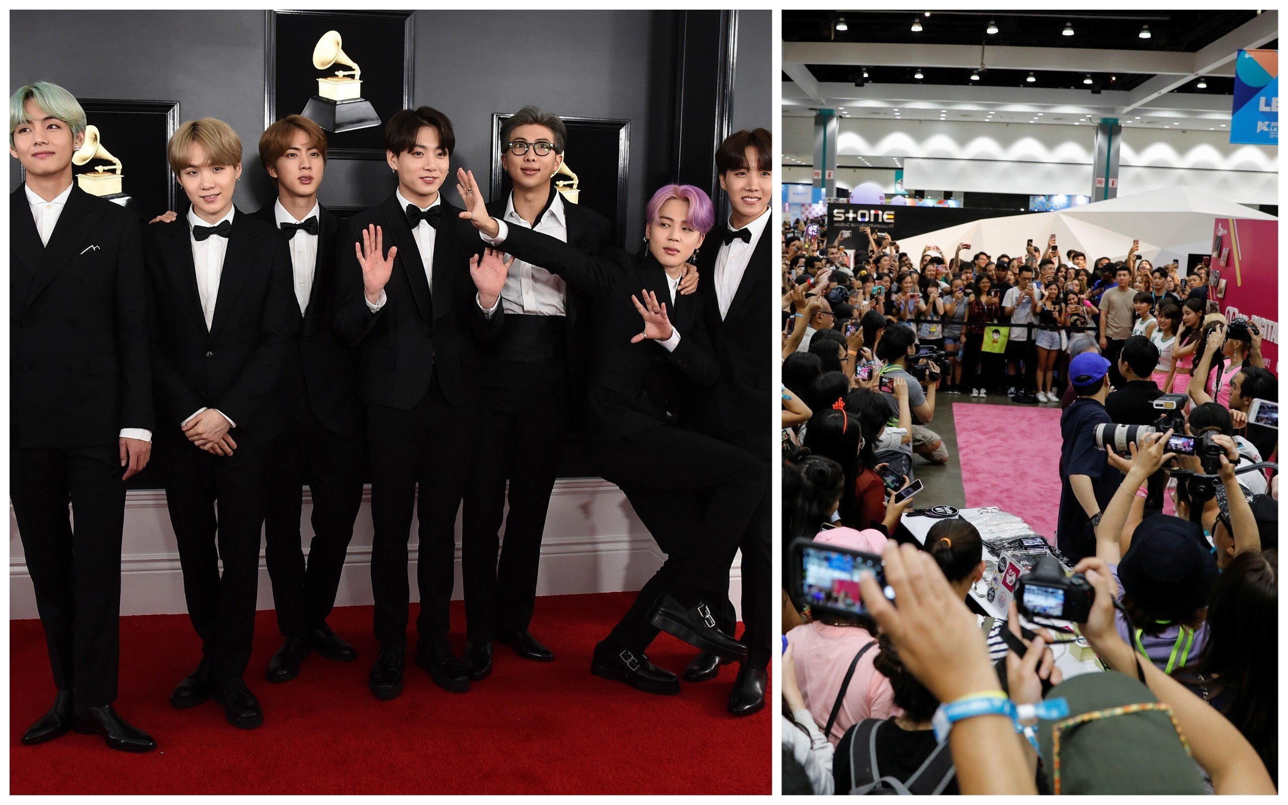 Members of BTS (left) and Momoland have been subjected to admiration by fans who just go too far. Photos: AP, Reuters