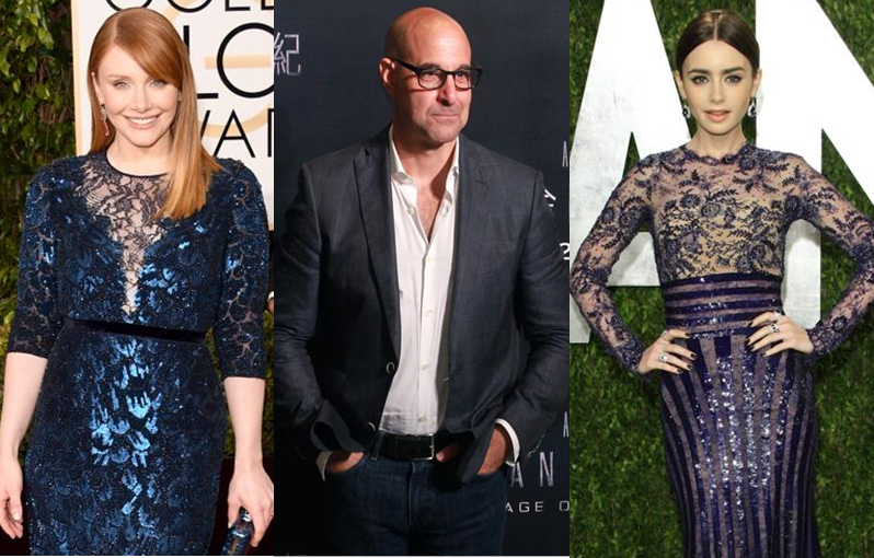 Famous family ties (from left) Bryce Dallas Howard, Stanley Tucci and Lily Collins. Photos: AFP, SCMP, EPA