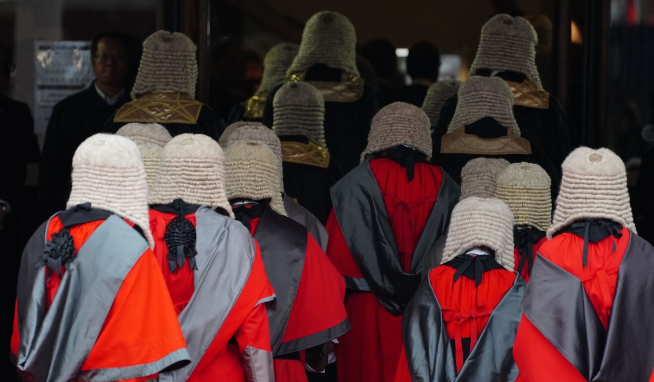 Hong Kong judges attend the ceremonial opening of the 2020 legal year at City Hall in Central. Photo: Robert Ng