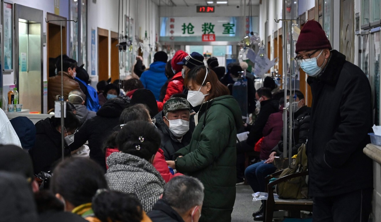 People wait for medical attention at a hospital in Wuhan in January. The new virus first emerged in the central Chinese city late last year. Photo: AFP