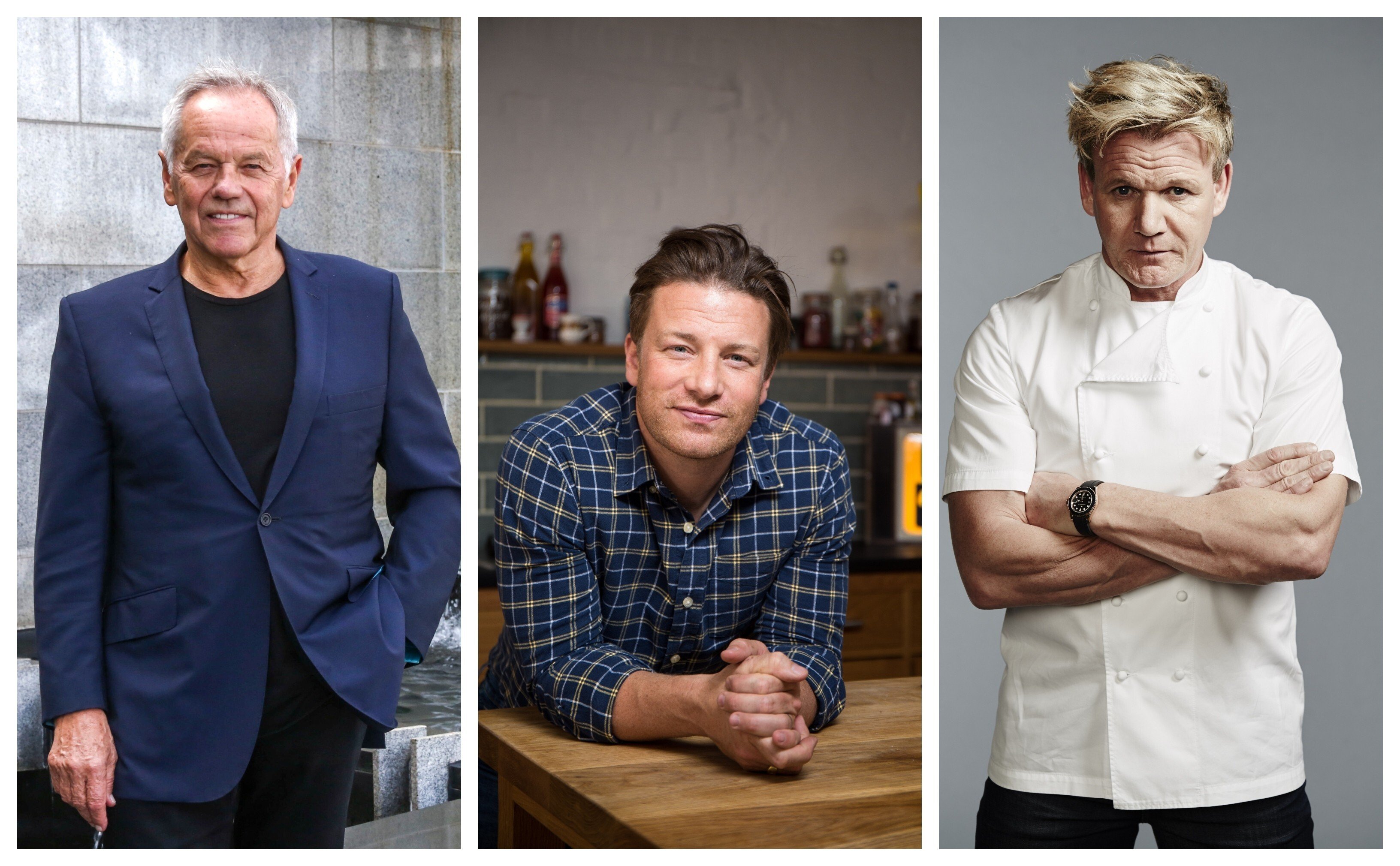 Wolfgang Puck, Jamie Oliver and Gordon Ramsay – who’s the richest chef in the kitchen? Photos: SCMP; handout
