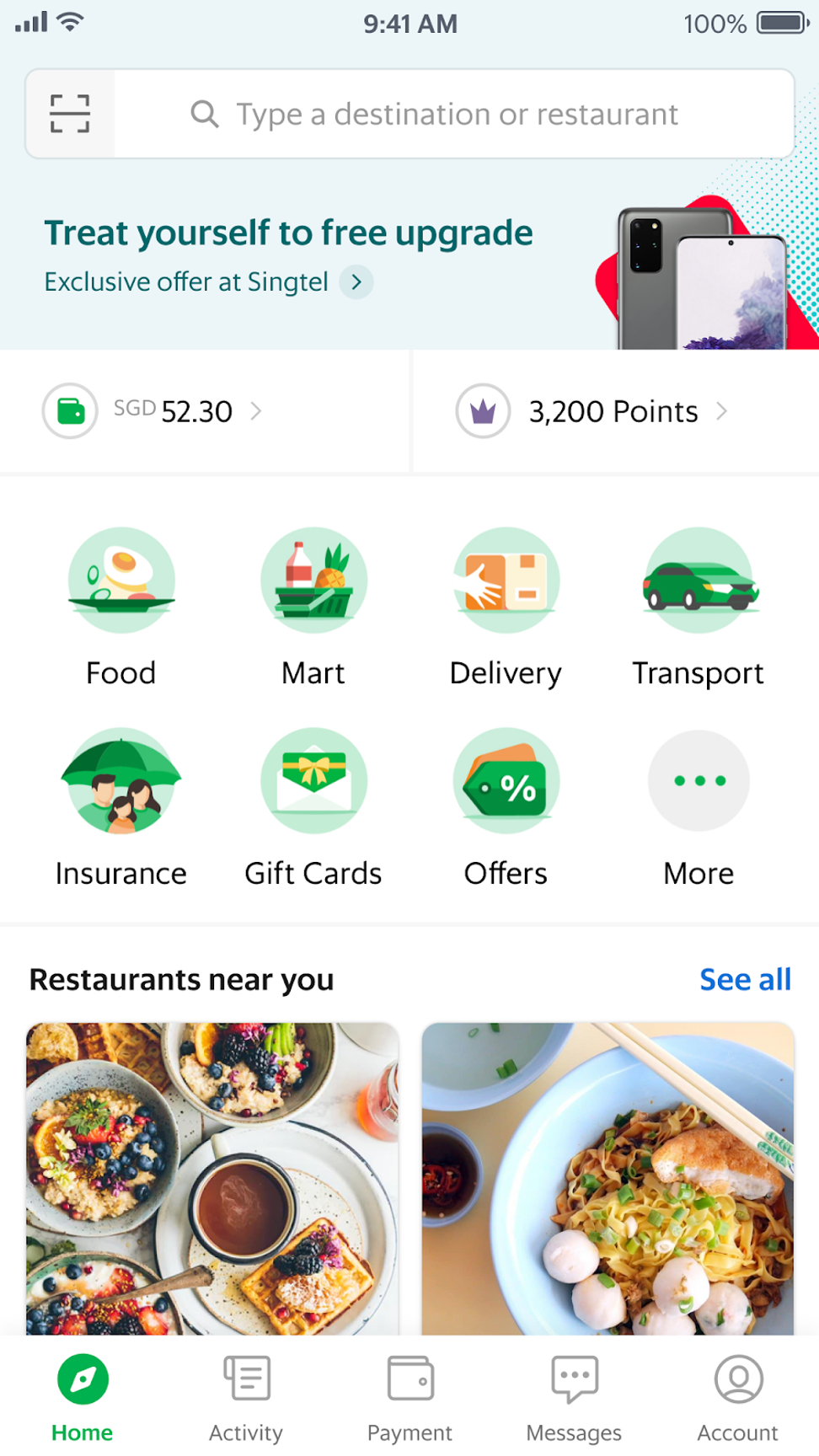 Grab, a Singaporean ride-hailing company operating in Southeast Asia, makes use of an app that also provides food delivery and digital payment services. Photo: Grab