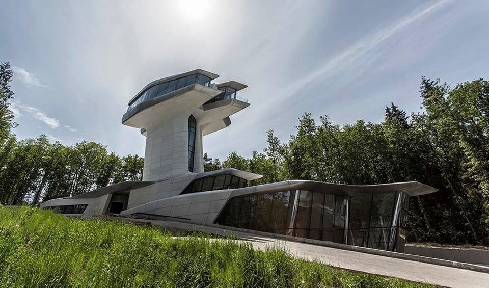 The nickname of Vladislav Doronin’s residence, ‘The Spaceship House’, goes without saying. Photo: OKO Group/ Handout
