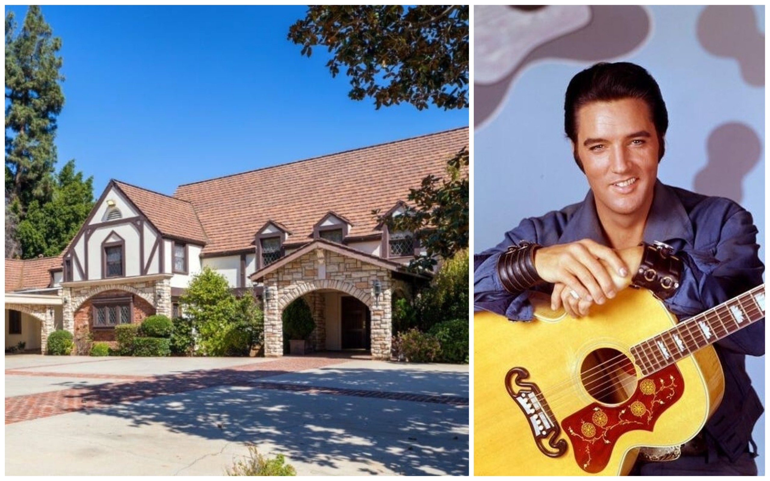 One of Elvis Presley’s former homes in Beverly Hills went for a pretty penny this month. Photo: Hilton & Hyland/Handout, @elvis/Instagram