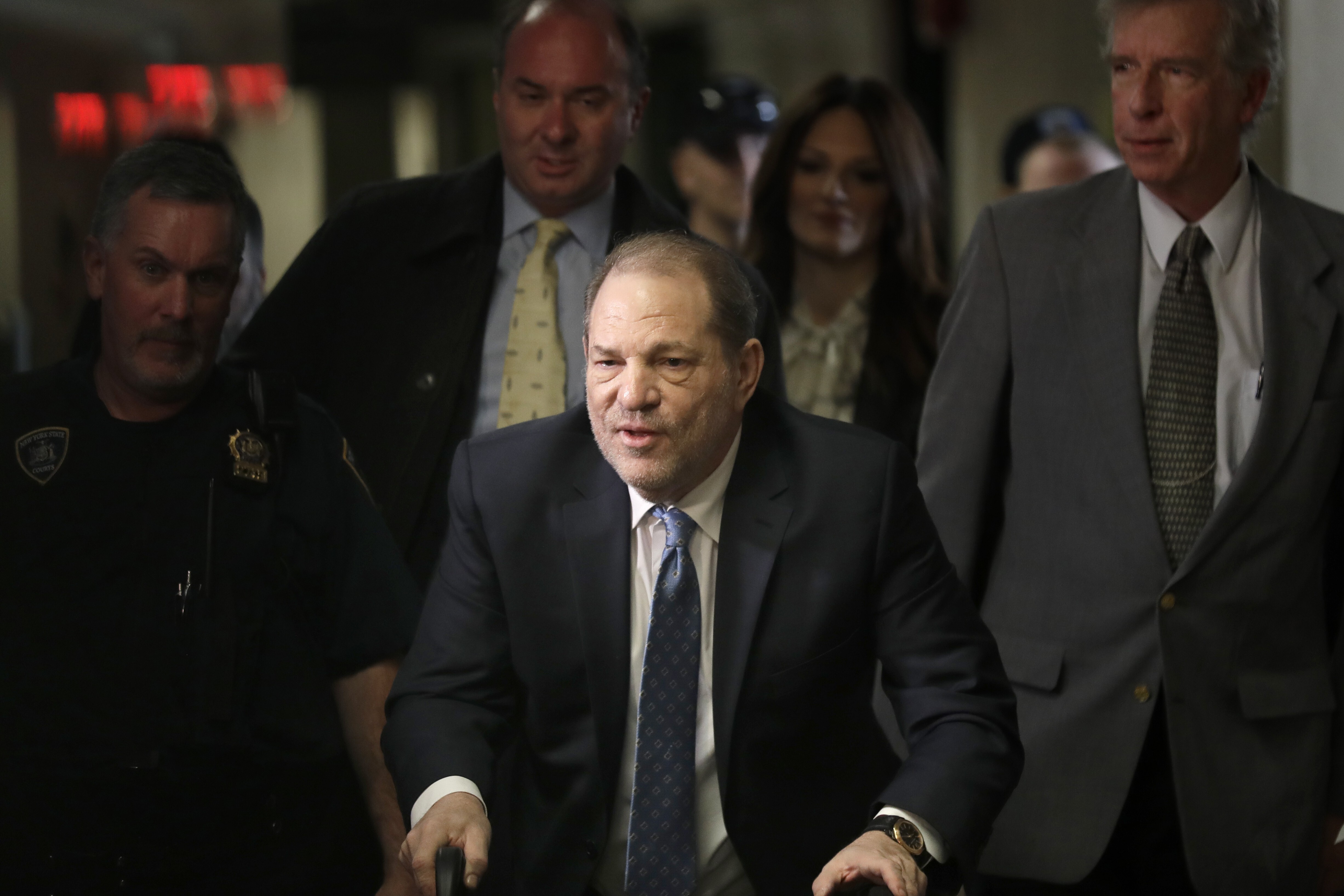 Harvey Weinstein arrives at a Manhattan courthouse for jury deliberations in his rape trial in New York earlier this year. Accusations by dozens of women in 2017 led to the end of his career and helped spur the #MeToo movement. Photo: AP Photo