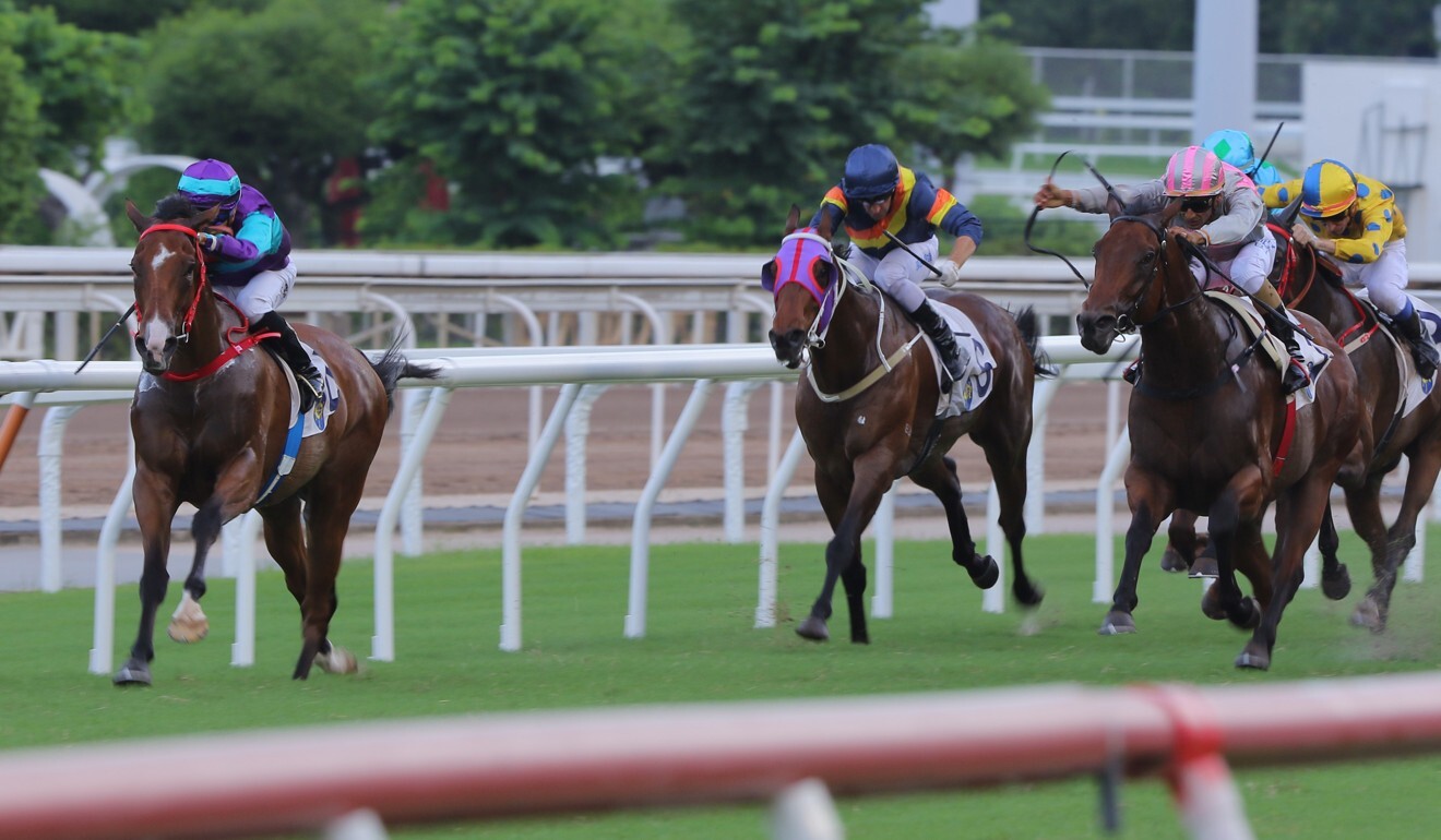 Vincent Ho goes for home on Winning Dreamer at Sha Tin on Sunday.