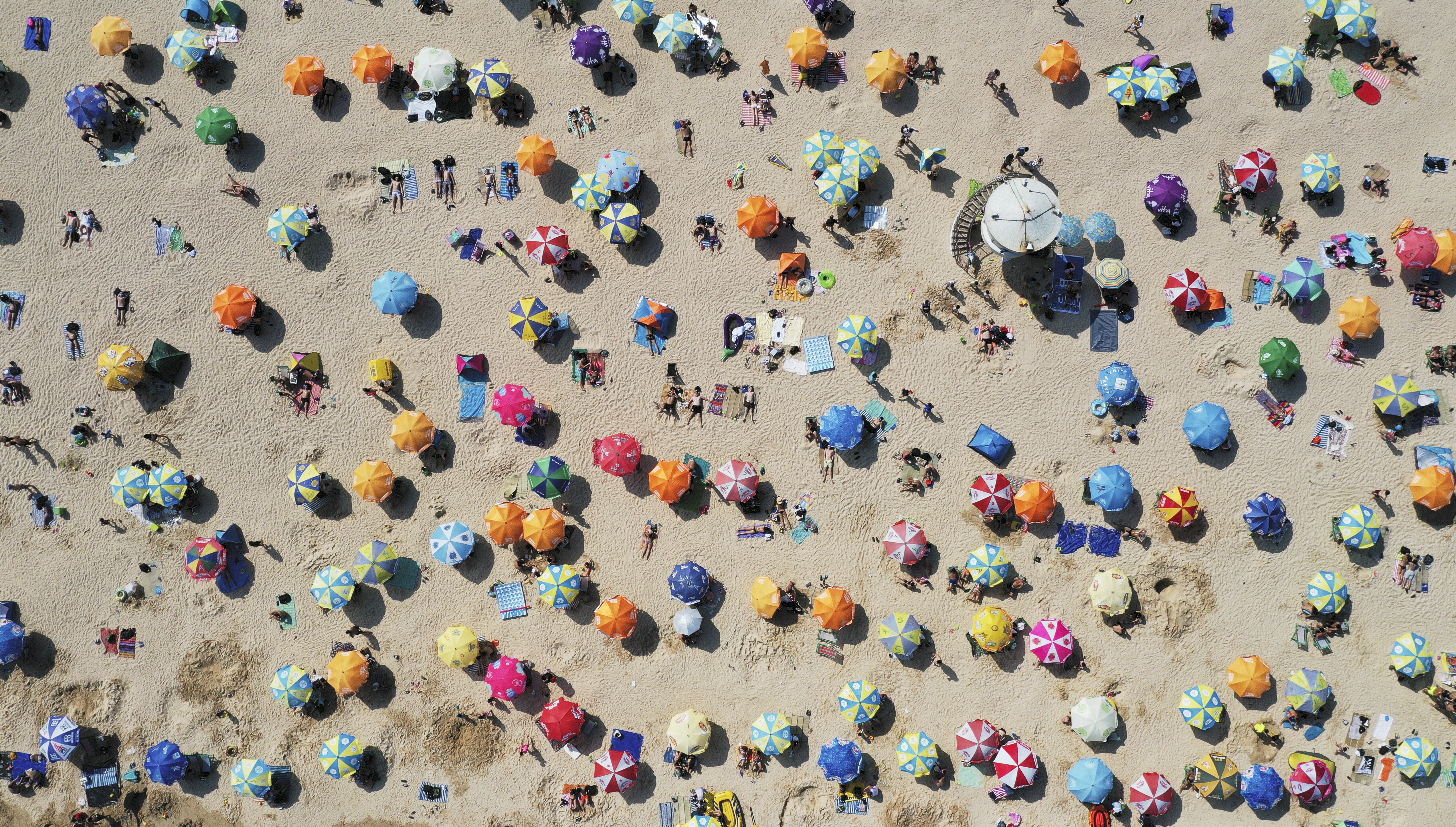 An aerial view of Shek O beach on a hot day on May 3. Photo: Sam Tsang
