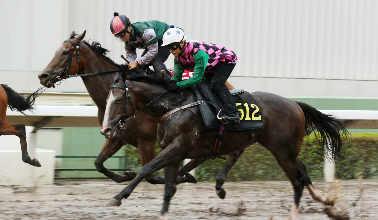 Keith Yeung rides Urban Dancer in a trial last week.