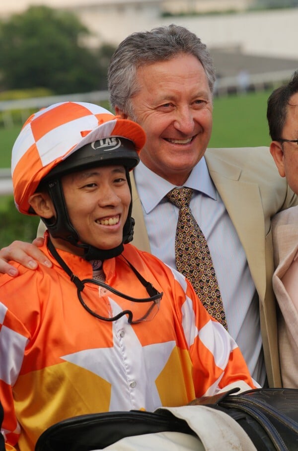 Alex Lai and David Ferraris after Amazing Agility’s win in 2016.