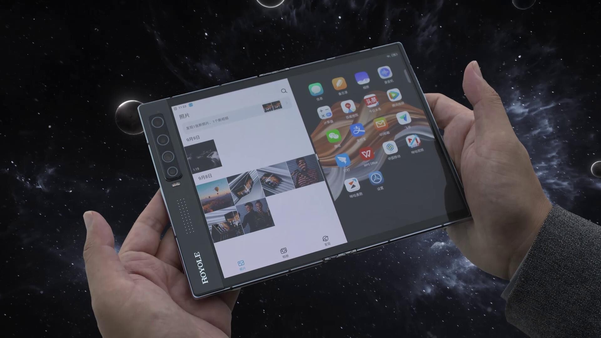 Royole boasts better screen performance on the FlexPai 2 over the first foldable phone it unveiled back in 2018. Picture: Royole