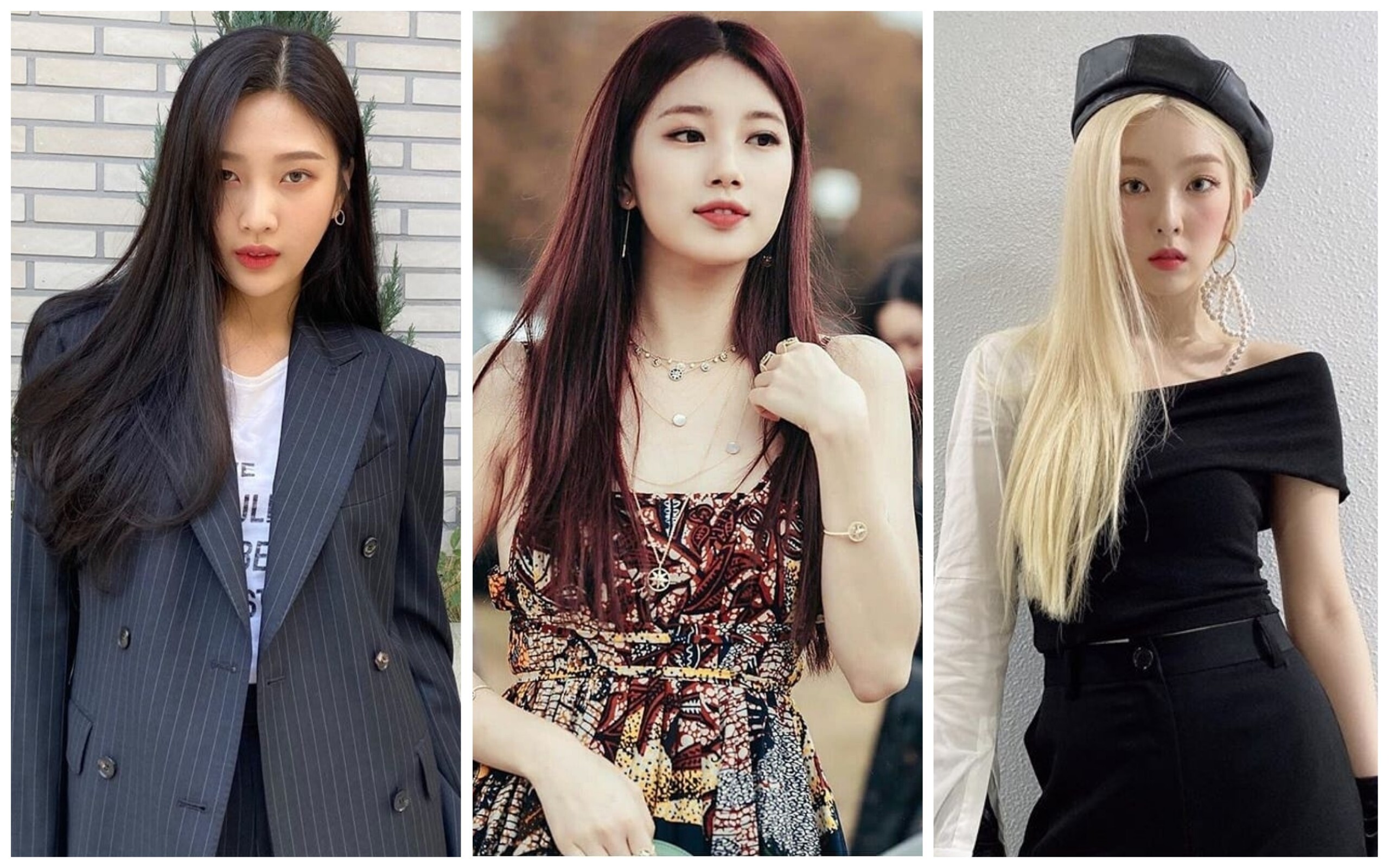 Red Velvet’s Joy, Bae Suzy and Red Velvet’s Irene have been unapologetic about their feminism, but still get criticised heavily for it. Photo: @_imyour_joy @suzy_fangirl94 @renebaebae/Instagram
