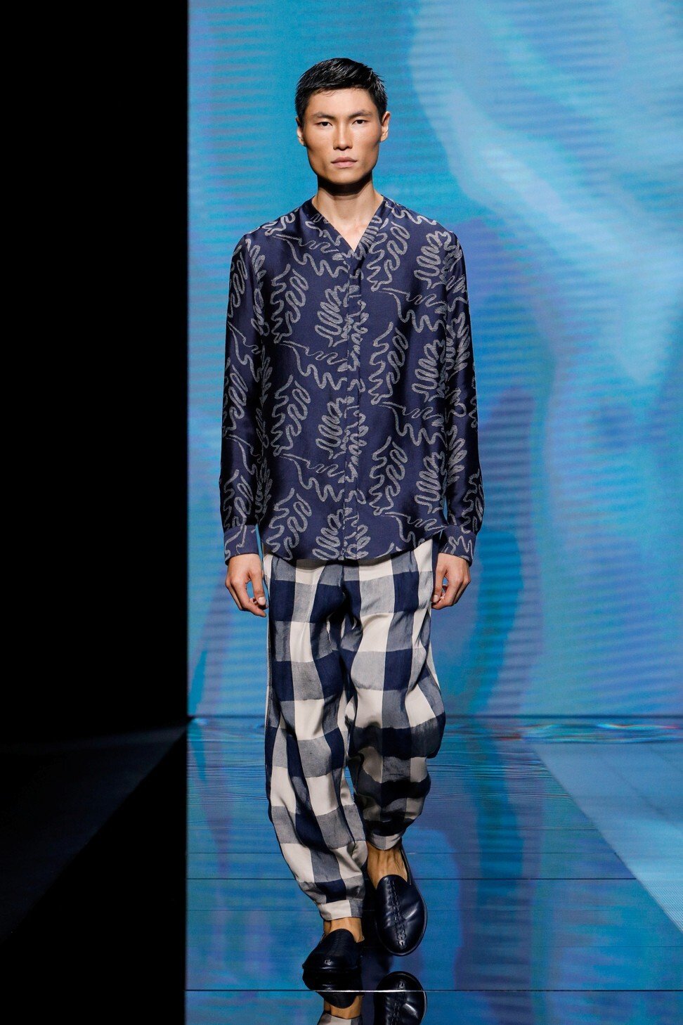 Giorgio Armani’s combined women’s and men’s spring/summer 2021 collection featured 39 looks for him. Photo: Giorgio Armani/Handout
