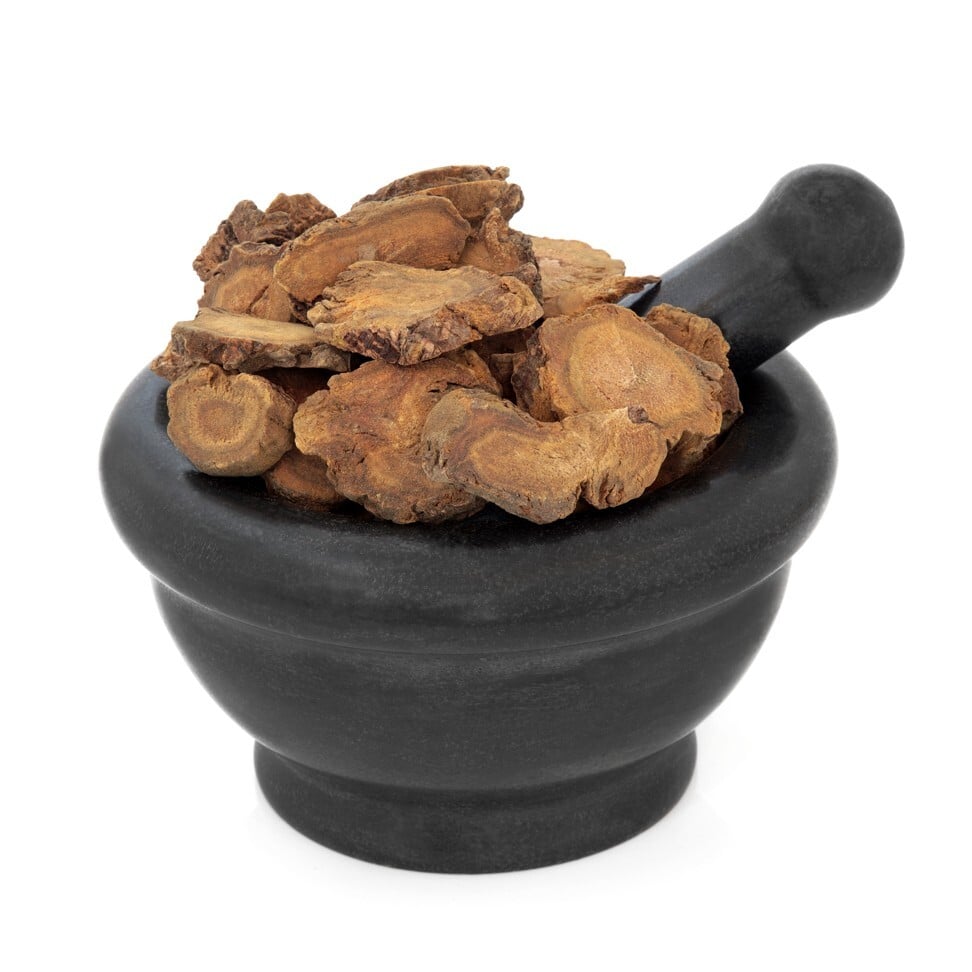 Dried rhubarb herb used in Chinese herbal medicine. Photo: Getty Images/iStockphoto