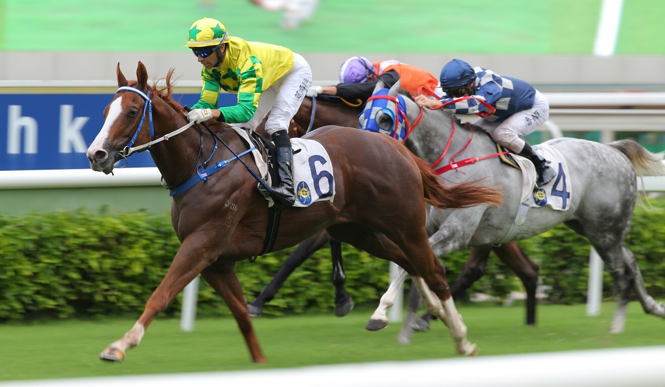 Sky Field bolts clear to win at Sha Tin.